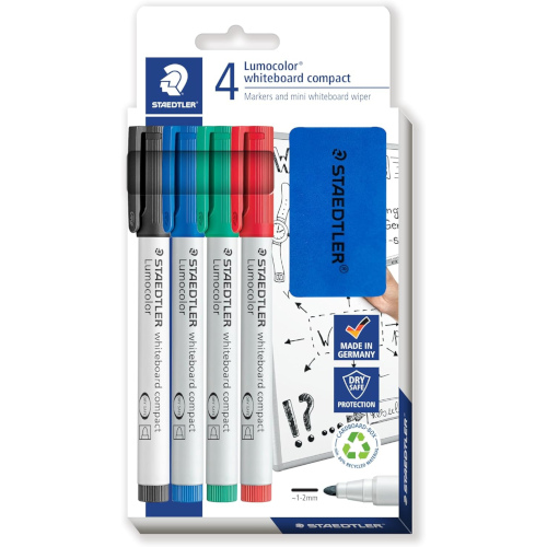 Staedtler Lumo Whiteboard Compact Bullet Tip Assorted Set